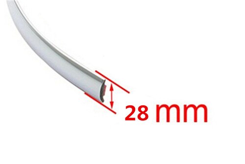 Chrome 5M voiture style décoration moulage garniture bande bande Auto protecteur autocollant 6mm 8mm 10mm 12mm 15mm 18mm 20mm 22mm 25mm: 28mm
