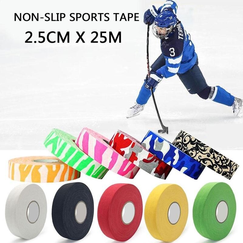 1 Roll Multifunctionele Anti-Slip Tape Ijshockey Badminton Handvat Fiets Grip Stuur Anti-Slip Polyester Sticky Ijs hockey Tape