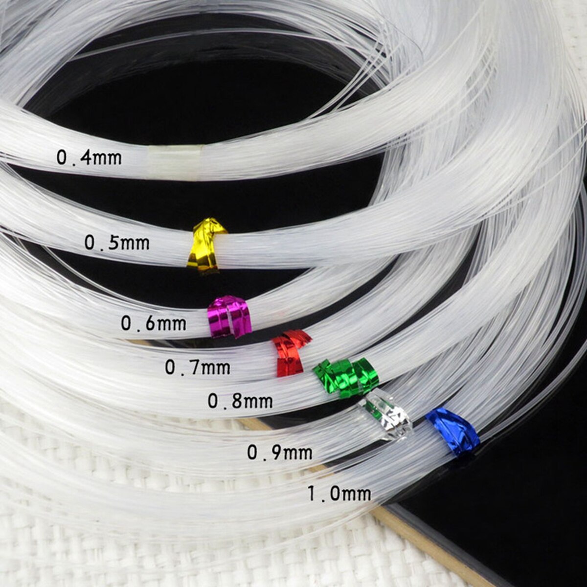 5 Rolls Clear Nylon Fishing Wire Non Stretch Beading Cord Invisible 0.4mm-1.0mm: 1.0mm  6 metres