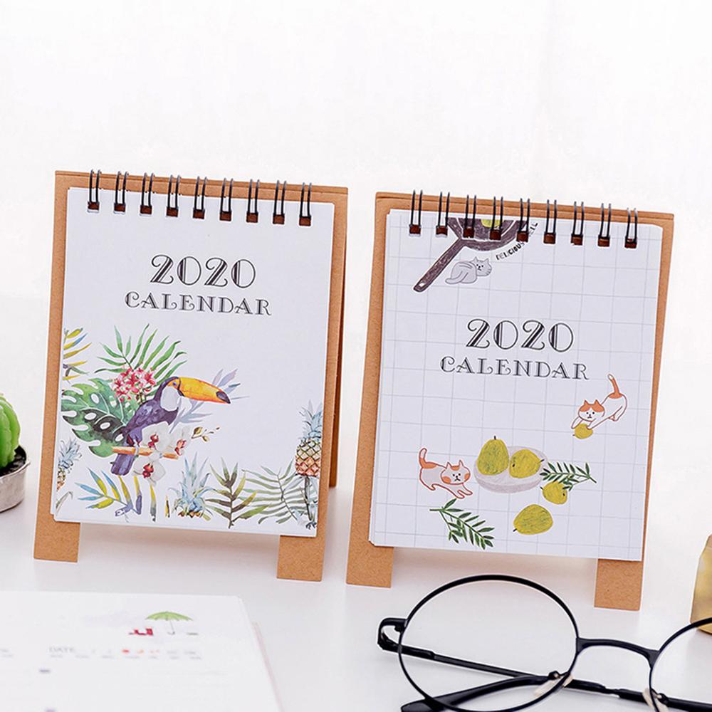 advent calendar Cute Cartoon animal Mini Desk Calendar School Office planner kawaii agenda table calendar office decor FDH