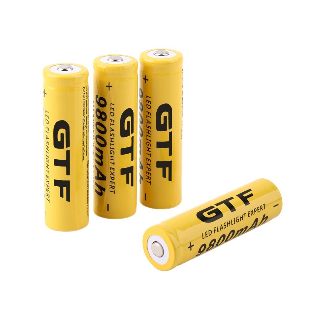 4 stks 3.7 v 18650 9800 mah Li-Ion Oplaadbare Batterij Voor LED Zaklamp Zaklamp Voor noodverlichting draagbare Apparaat dopshipping