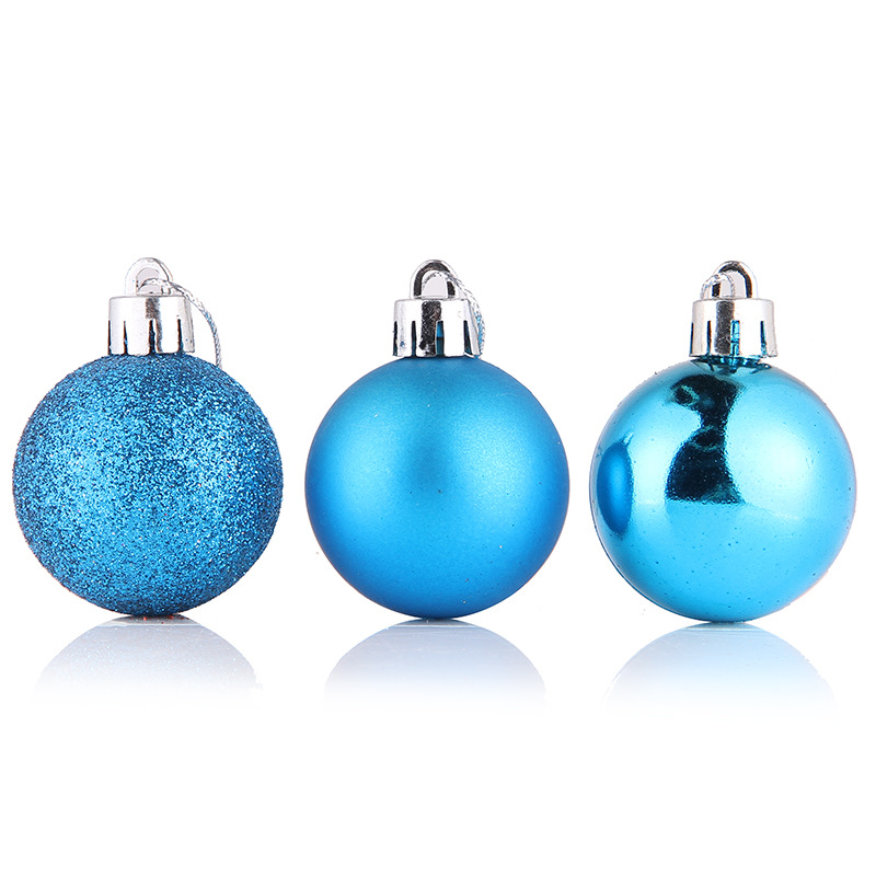 24Pcs/box Christmas Decoration Balls 4/6cm Christmas Tree Decoration Hanging Ornaments Family Gathering Christmas Decorations: Olive / 4cm
