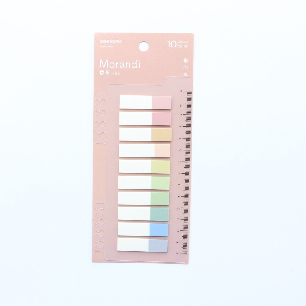 Domikee Klassieke Kantoor School Sticky Kleur Index Label Notepad Lot Pet Student Vlaggen Memo Pad Voor Spiraal Notebook Briefpapier: GOLD