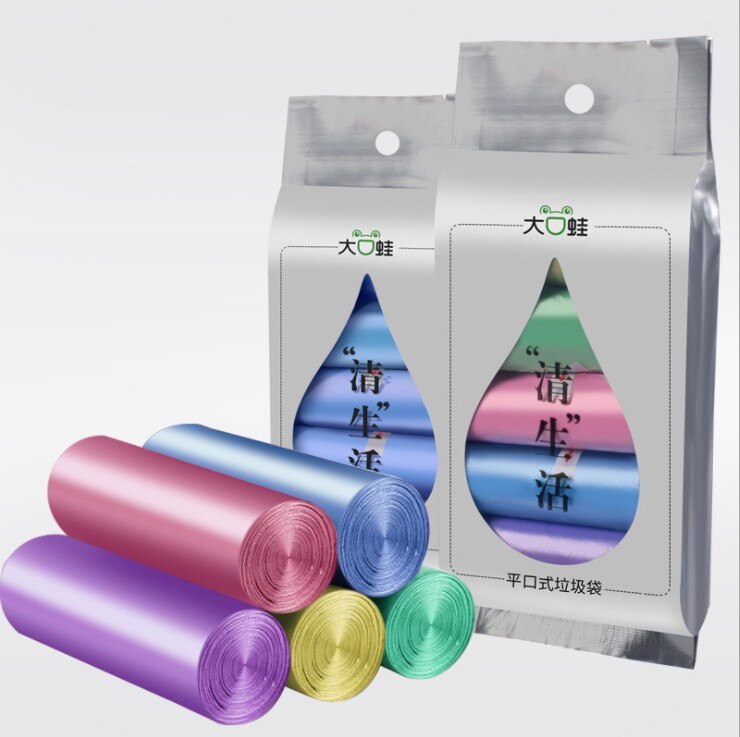 5 Rolls/pack Kitchen Garbage Bags Material Rubbish Dispense Storage Multicolor Disposable Continuous Roll Thicken Household