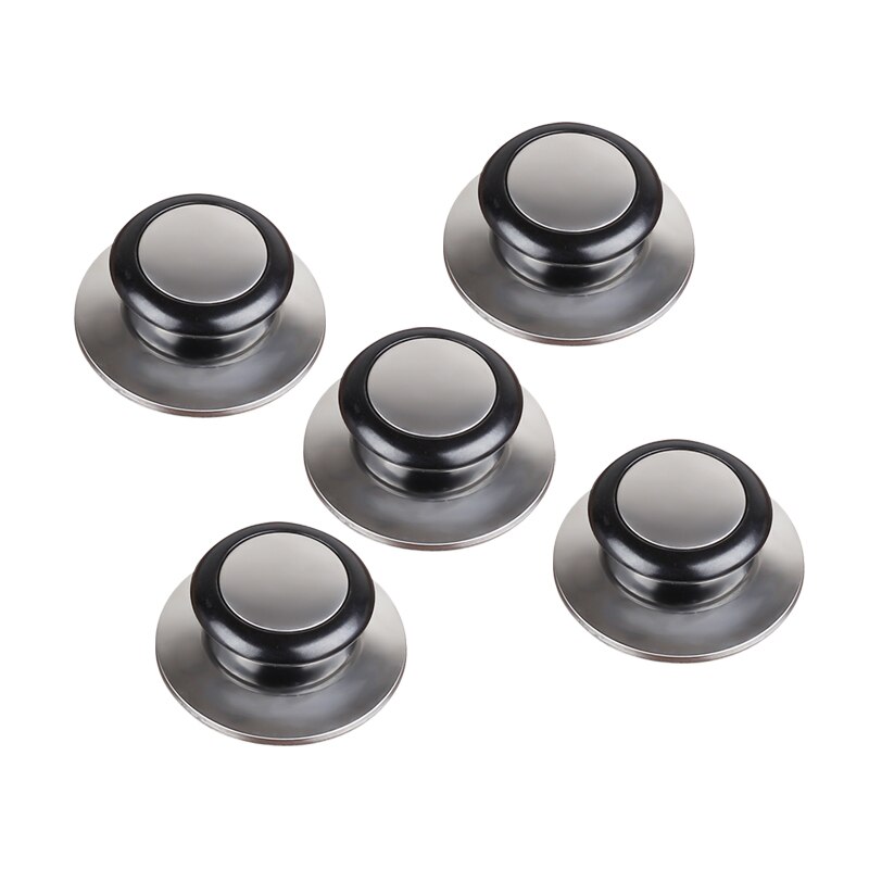 Handvat Voor Cover Pot Deksel Knop Steelpan Ketel Deksel Vervanging Knoppen Roestvrij Staal Bedrijf Handgrepen Gebruiksvoorwerpen Voor Keuken: 5pcs