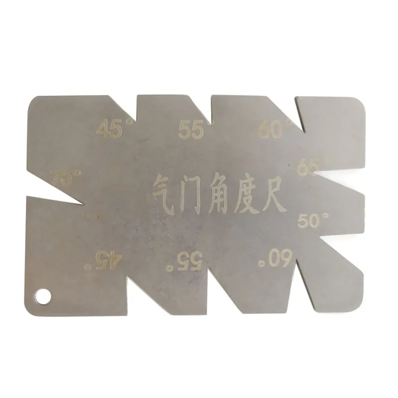 Calibrador de ángulo de válvula, herramienta de ángulo de medición de acero inoxidable para motor diésel de barco, motocicleta, coche, 45, 55, 60, 65, 70 grados