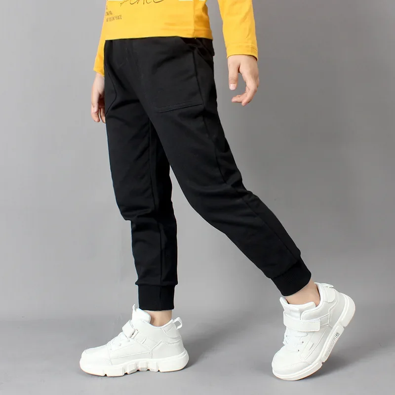IENENS niños bebés pantalones sueltos de algodón ropa deportiva niños usan pantalones elásticos infantiles 5 6 7 8 9 10 11 12 años: Beige / 5 años