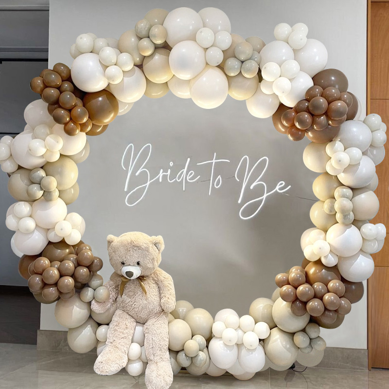 Kit de arco de guirnalda de Globos marrón café, decoración para de cumpleaños y boda, Globos de látex para niños, decoración para Baby Shower