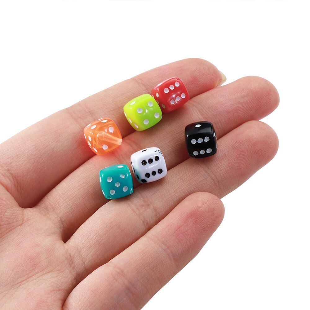 50Stck 8mm Würfel Perlen Platz Form Acryl- beabstandet Perlen Pro Schmuck Herstellung DIY Reize Armband Halskette Herstellung Zubehör
