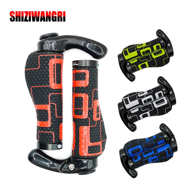 Promend-Manillar de fibra de ante para bicicleta de montaña, cubierta de manillar, manillar de bicicleta, extremo de barra, bloqueo de aluminio antideslizante, 1 par