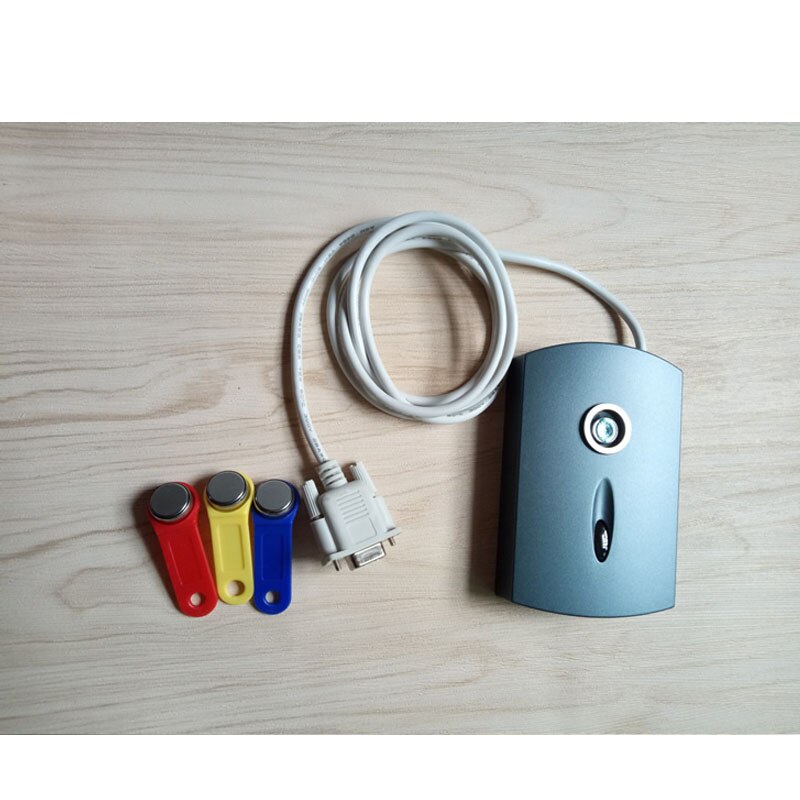 RS232 DS1990A TM iButton Programmierer Leser Schriftsteller Kopierer Duplizierer Cloner + 1pc RW1990 Zeichen Schlüssel + 1pc TM1990A-F5 schlüsselanhänger-Schild