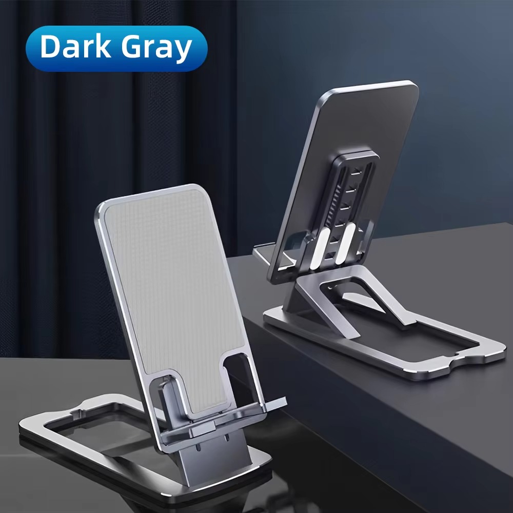 Universal Adjustable Foldable Desktop Phone Stand -Height & Angle Adjustment for All Smartphones Mobile Support Holder All Phone: WHITE