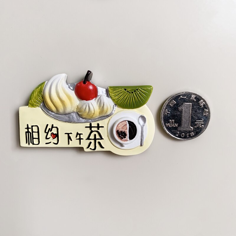 Novelty Cartoon Style refrigerator sticker fridge magnets CAT&afternoon tea souvenir collection Home Decoration: XW01