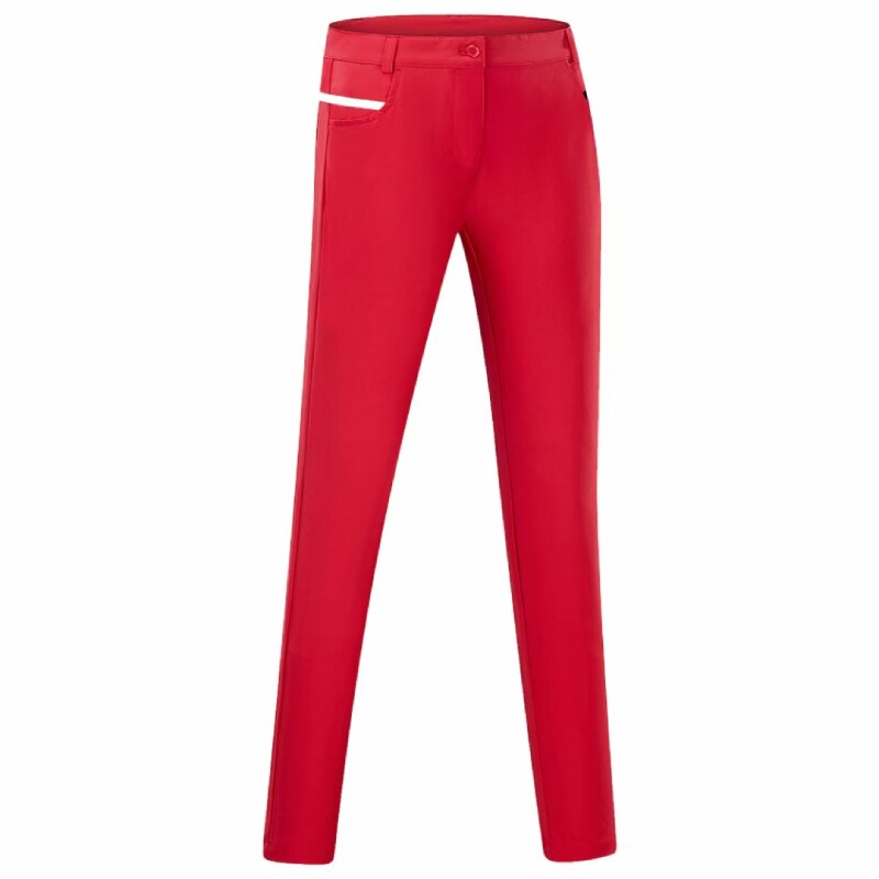 women's Golf pants in summer: Red / S