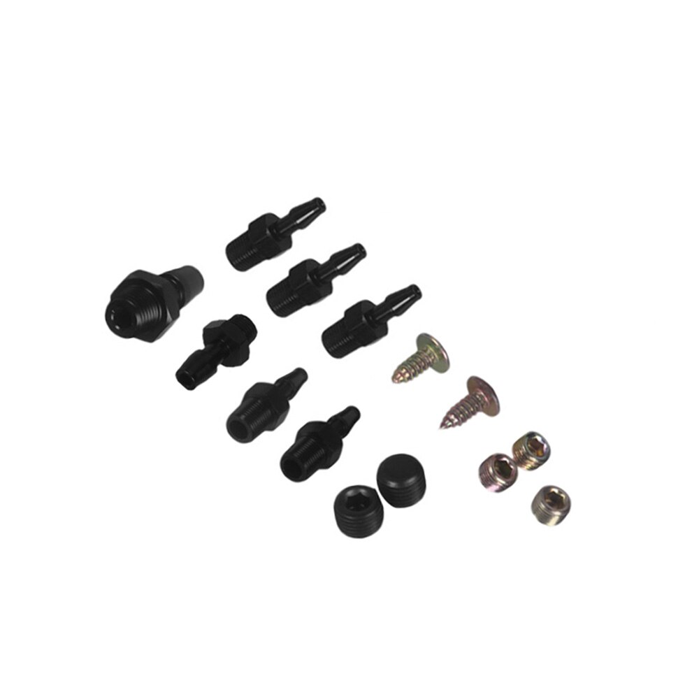 Vacuum Intake Manifold 6 Port 1/8 NPT Universal Aluminum Turbo Boost Block Intake Manifold Black Vacuum Intake Manifold