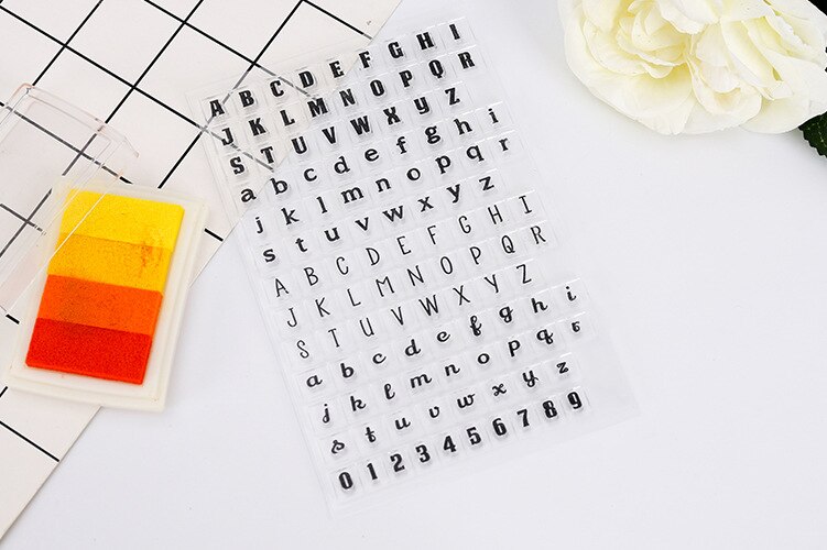 Timbro classico in silicone PVC lettere inglesi trasparenti alfabeto forniture per ufficio timbro di gomma trasparente cancelleria Scrapbooking