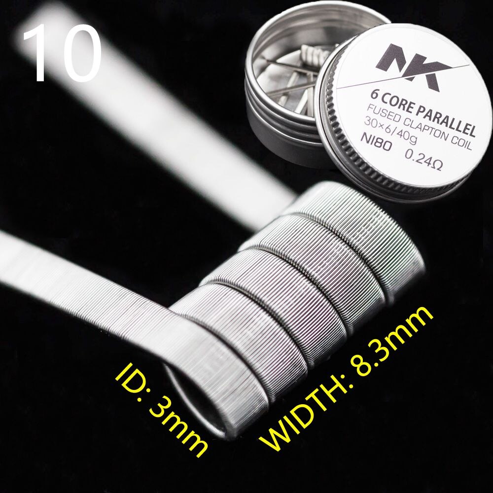 NK Ni80 DIY Coils Clean Prebuilt Triple Fused Clapton Vape Wire Flat Ribbon Heating E-cig RTA RDTA RDA RBA MTL Pre-made Coils