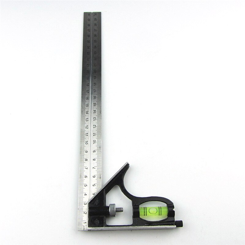 300mm Combination Square Angle Ruler Adjustable Steel Protractor Right Angle Ruler Carpenter Measuring Tools