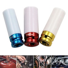 3 st 17/19/21mm färgglada hylsor däckskyddshylsa vägg djupgående mutterhylsa högkolstålhjul för bilreparation