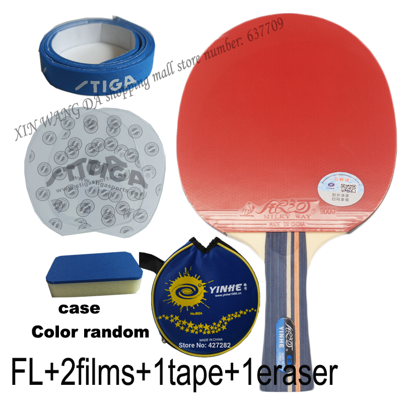 Galaxy-Yinhe 01B Table Tennis Rackets, Pimples in Racquet, Sports Paddle, Ping Pong, Original: Red