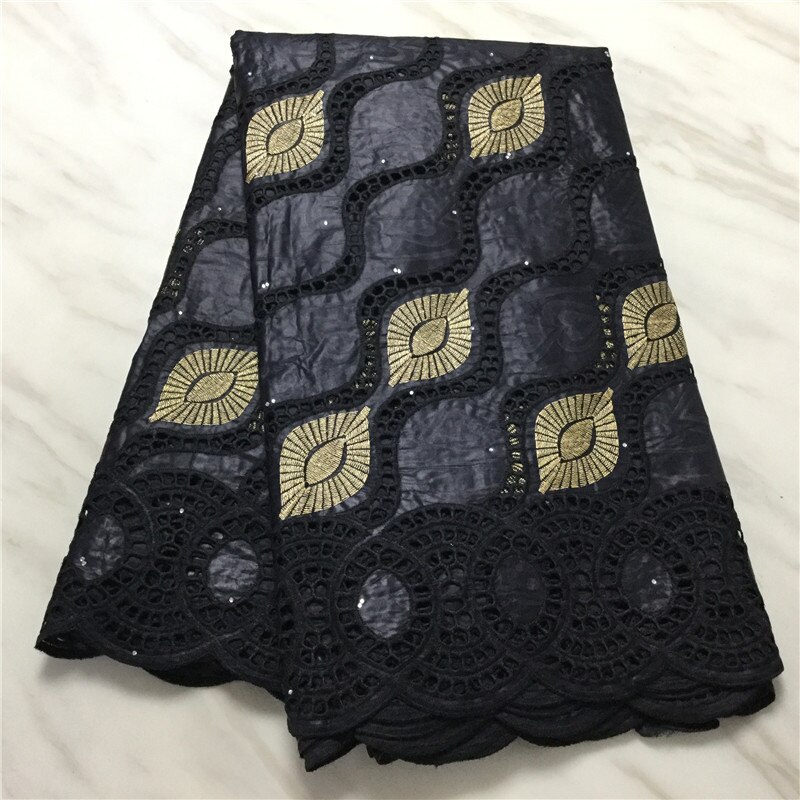 coton bassin sec riche brode broderie guinée brocart tissu 5 Yards par pièces africain bazin riche tissus