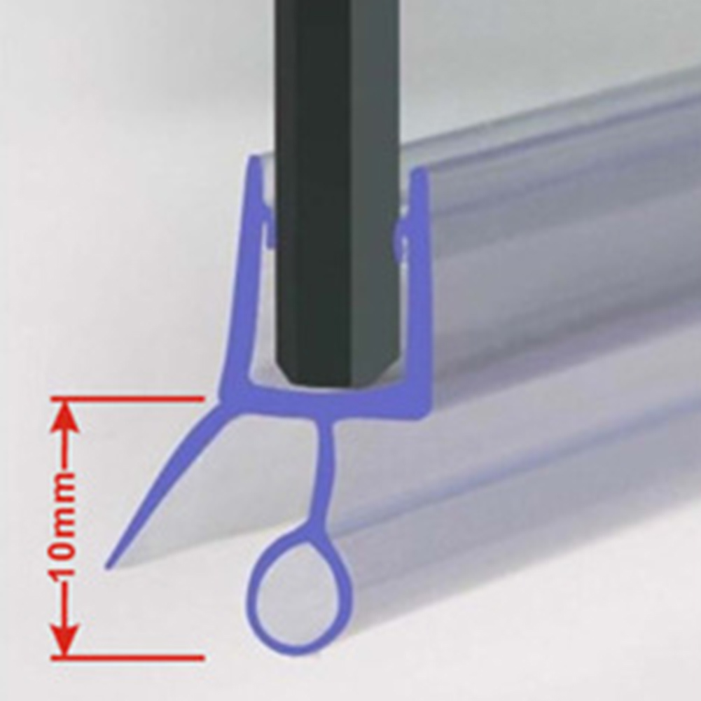 Bandes d'étanchéité en verre de 50cm, 2 pièces, bandes météo en Silicone pour bain-douche, bouchon anti-poussière pour porte fenêtre, déflecteur d'eau 6/8/10/12mm