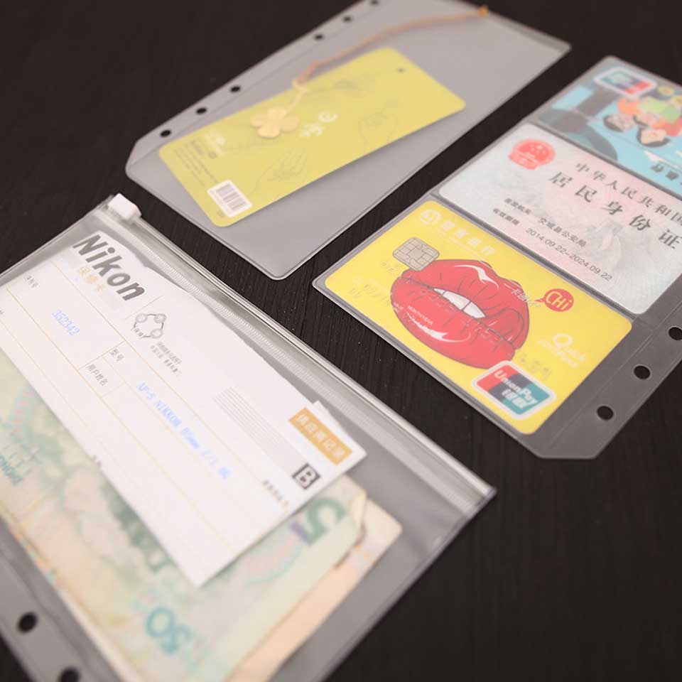 / PVC Folder Shell Holder n30 Dividers Separator Coil Pocket Organizer File Card Pack for Travel n26 n66nner A5 A6 Notebook