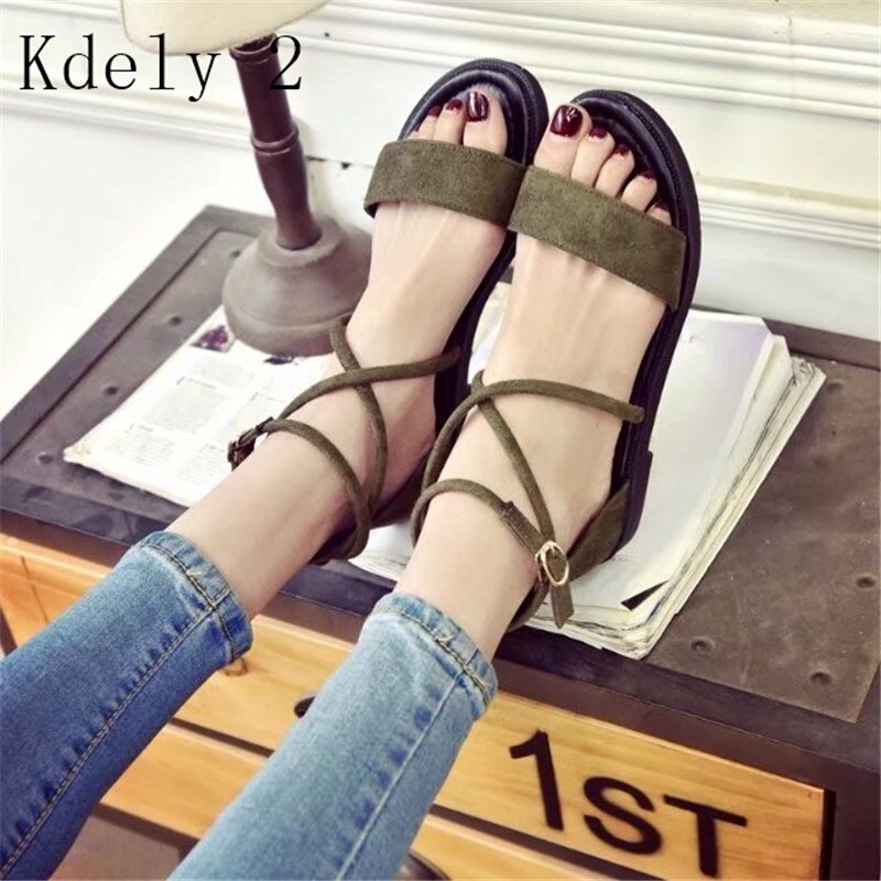 Sommer kvinder sandaler flad hæl læder flade sandaler damer originale slingback sandaler strandsko klassiske sandaler