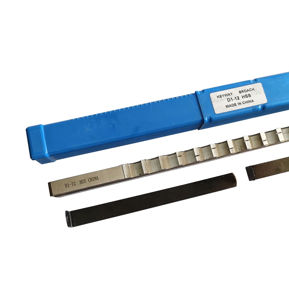 Keyway Broach Cutting Tool Metric Size 12mm D Push-Type with Shim HSS Broaching Cutting Tool for CNC Router
