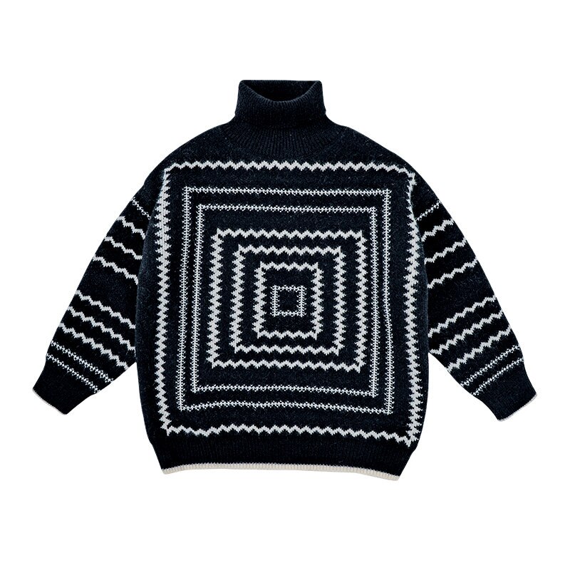 Suéteres de cuello alto para niños y adolescentes, ropa de punto de manga larga, disfraz Unisex de , 4-13 años, otoño