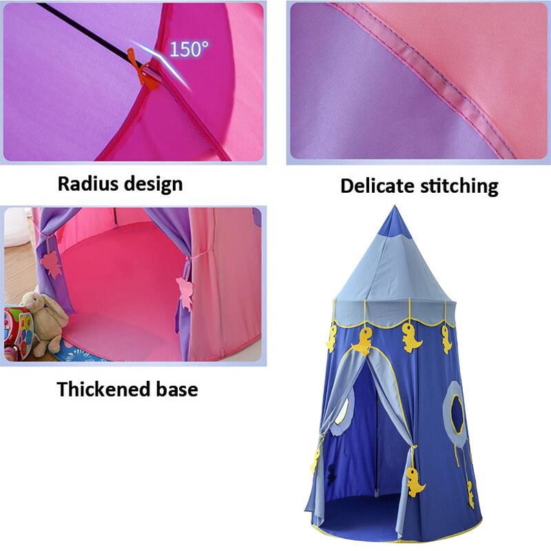 Akitoo tenda dei bambini coperta casa del gioco della ragazza del ragazzo giocattolo casa telecamera della principessa del bambino castello bambino a casa yurta regali