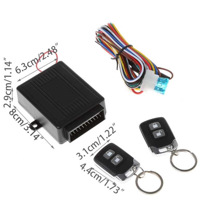 Système d'alarme universel Kit Central à distance automatique serrure de porte verrouillage du véhicule système d'entrée sans clé avec 2 télécommandes