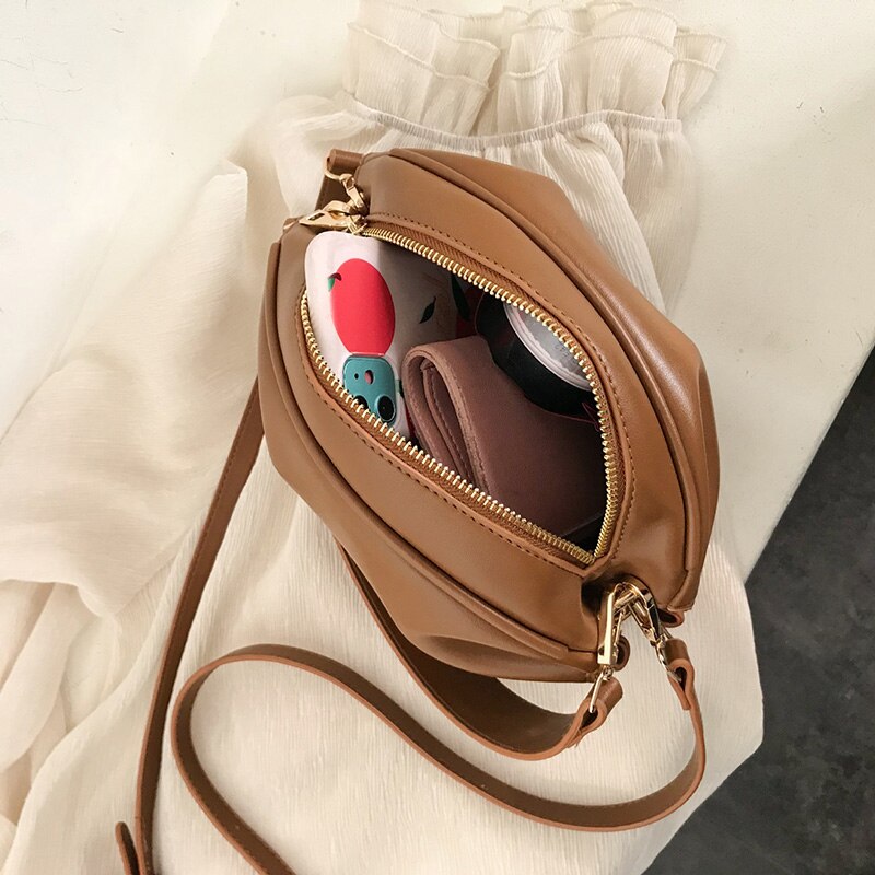 Women Shoulder Bag For Female Handbags PU Leather Female Crossbody Messenger Bags Youth Folding Bags