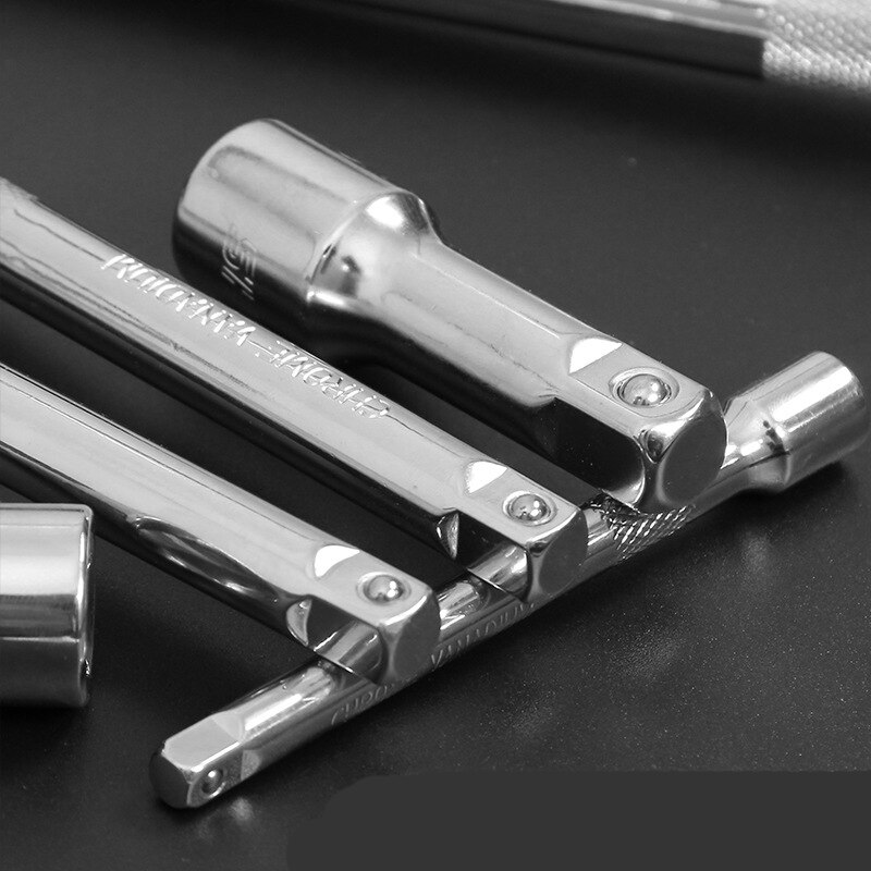 1 pc Socket Ratchet Wrench Extension Bar 1/4" 3/8" 1/2" CR-V 50/75/100/125/150/250mm Long Bar Small Socket Tools