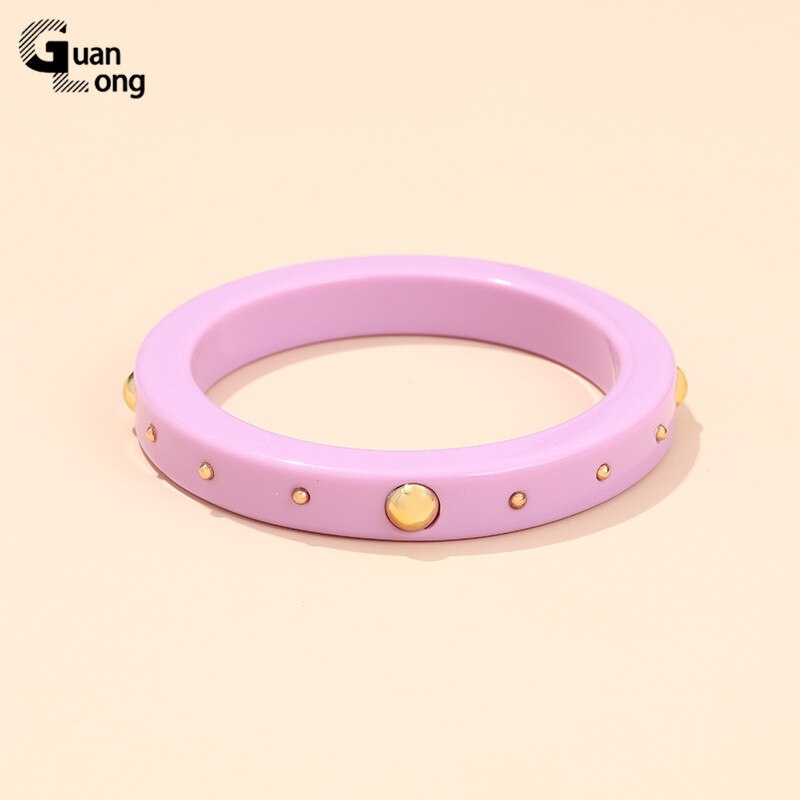 GuanLong resina Vintage gioielli indiani punta in metallo braccialetti irregolari per donna ragazza Design Charms braccialetti estivi braccialetto Praty