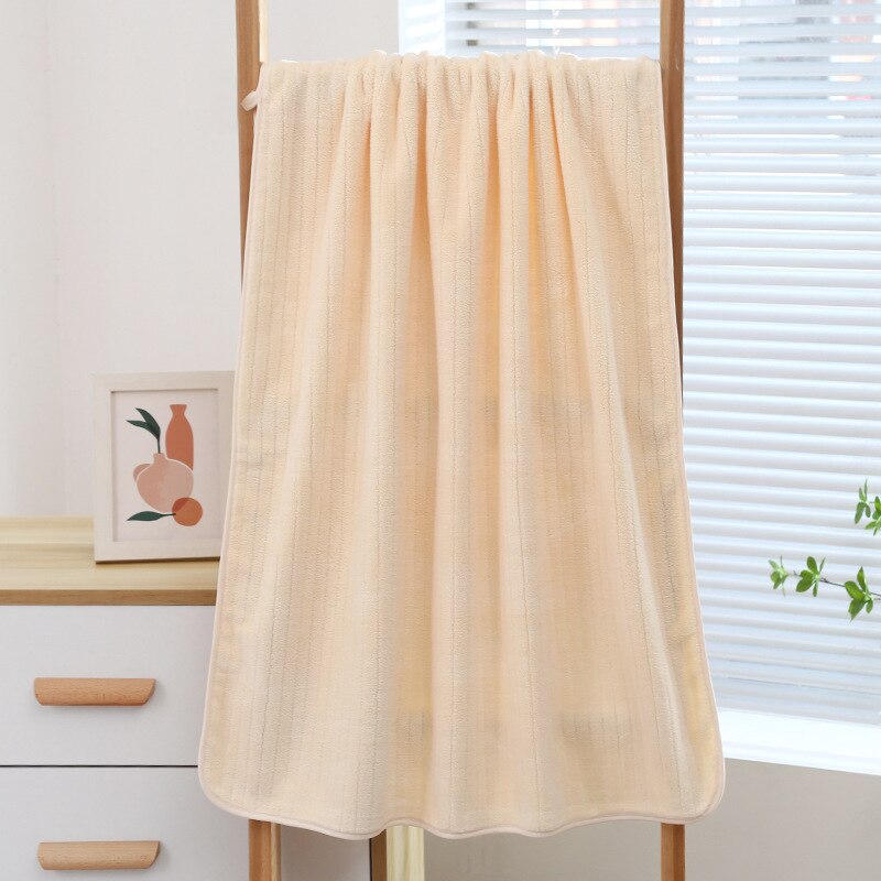 70x140cm Thick Coral Fleece Bath Towel Microfiber Fabric Towel Super Absorbent Quick-Drying Soft Household Bathroom Bath Towel