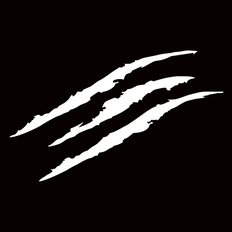 Car Monster Claw Scratch Decal Reflective Sticker For Car Auto Headlight Decoration Vinyl Decal: WHITE