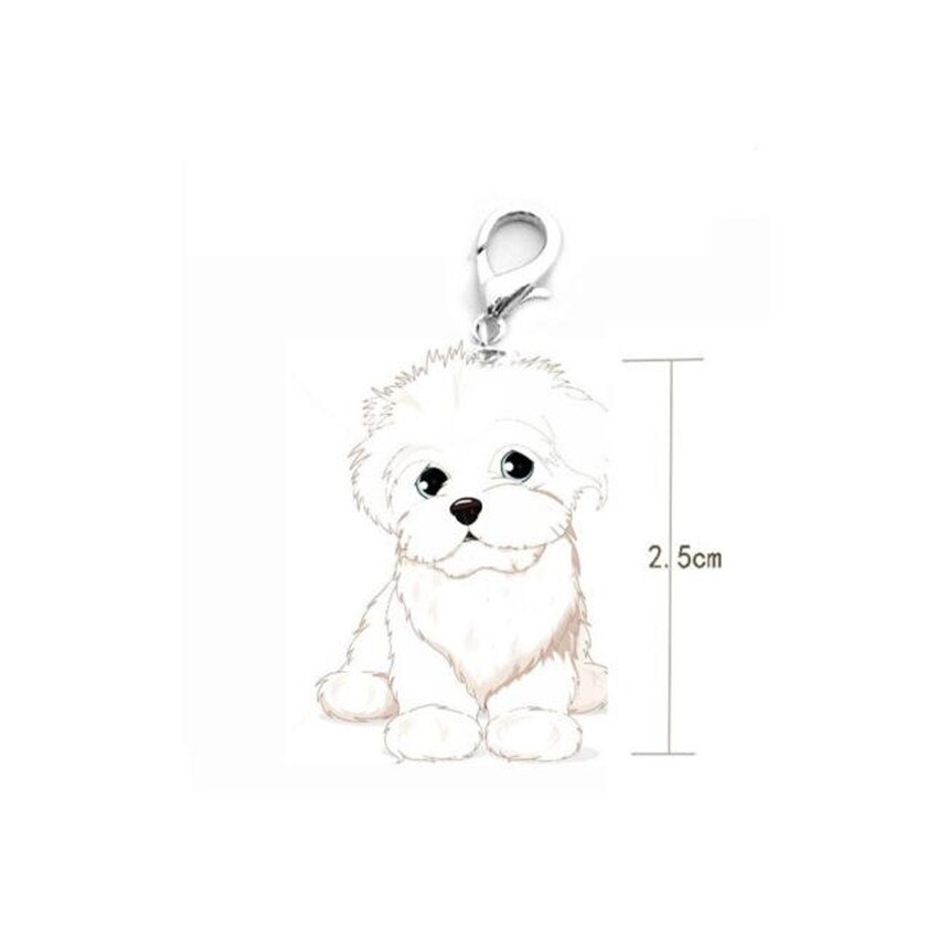 Practical Dog Tag Disk Pet ID Enamel Accessories Collar Bichon Frise Necklace Pendant Dog Supplies C30428