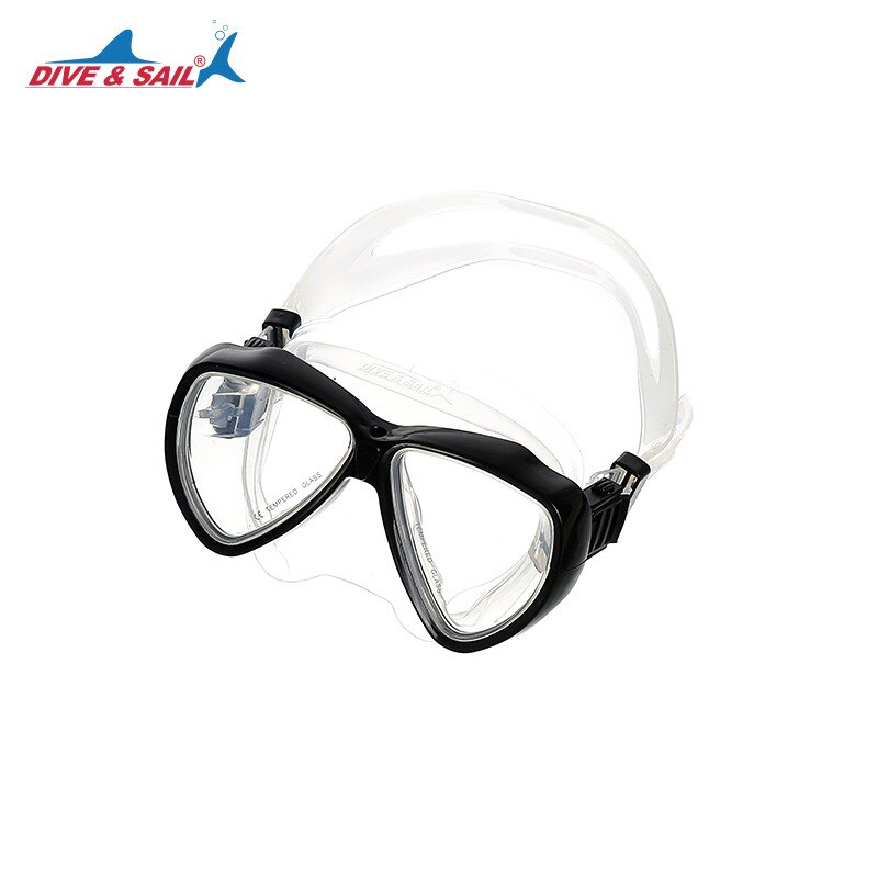 Skuba Diving Mask Snorkel Anti-Fog Goggles Set Diving Glasses with Dry Snorkel Tube Diving Equipment: Diving Glasses Black