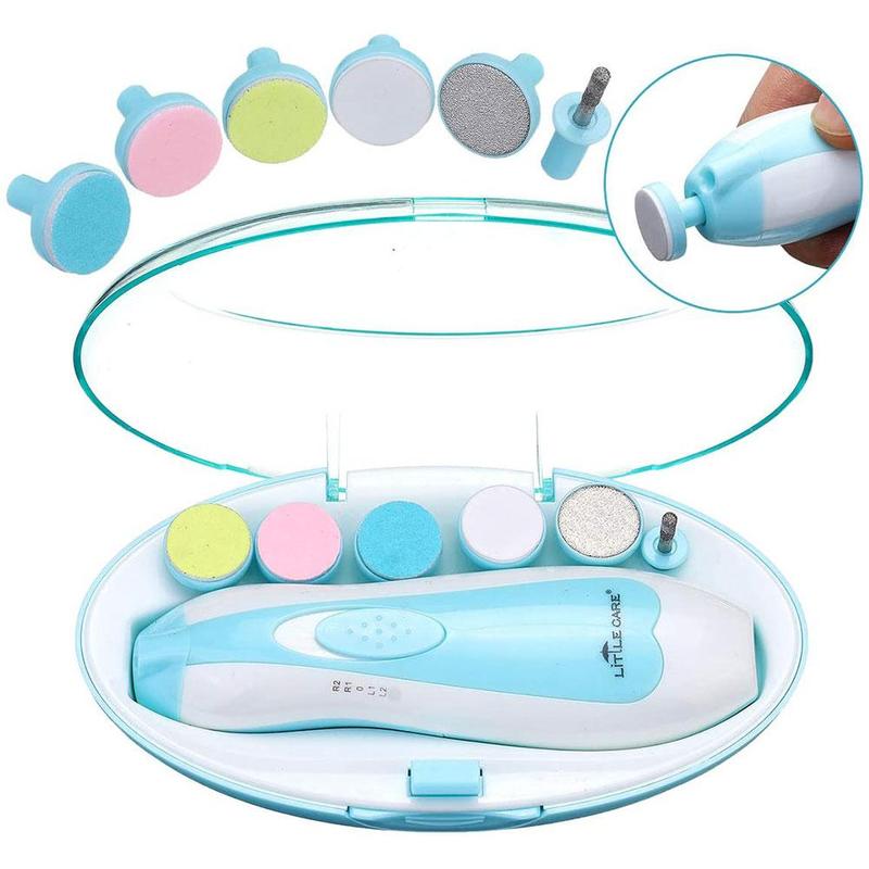 Coupe-ongles silencieux électrique pour bébé outils de ponçage et de coupe: blue