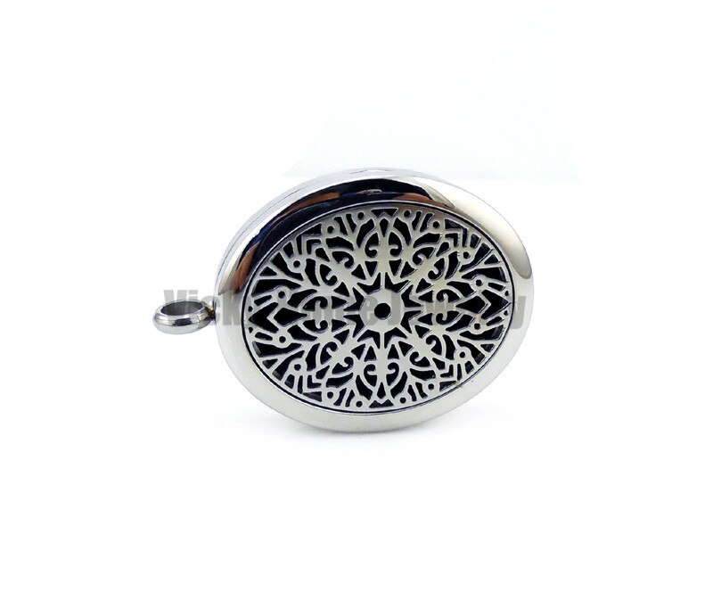 With Steel Chain High Polish Aromatherapy Essential Oils Magnet Stainless Steel Diffuser Locket with Pads