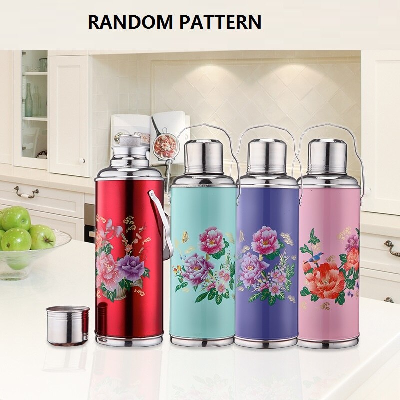 1.2l/2l Retro Travel Thermosflask Thermos Water Koffie Fles Rvs Coffee Cup Mok Warmte Koude Behoud