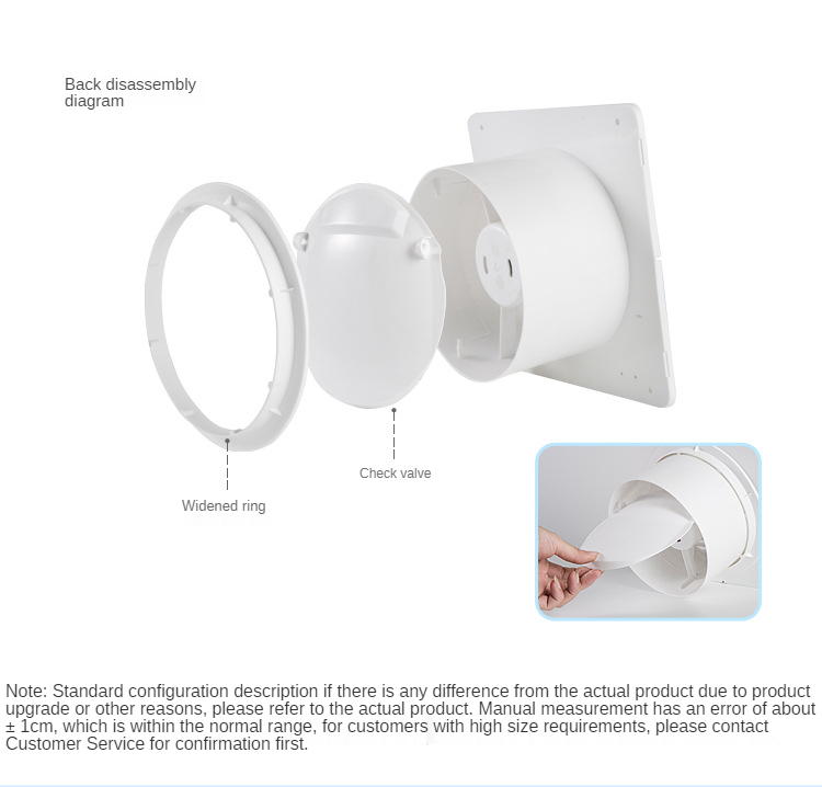 4/6/8inch Electric Portable Exhaust Fan Kitchen Low Noise Ventilator Wall Silent Extractor Pipe Vent Inline Attic Fans