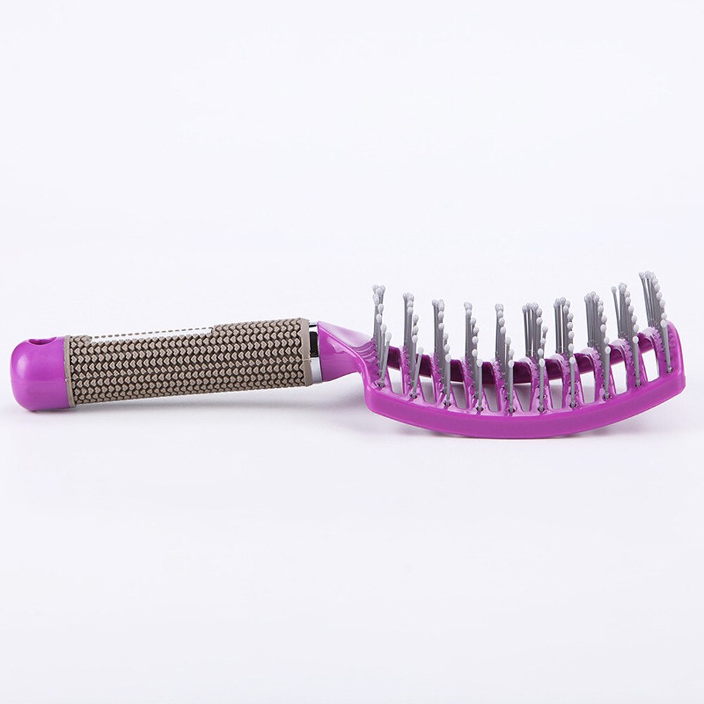 Salon Vent Hair Brush Anti-static Hair Styling Scalp Massage Comb Massage The Head To Promote Hair Growth: purple