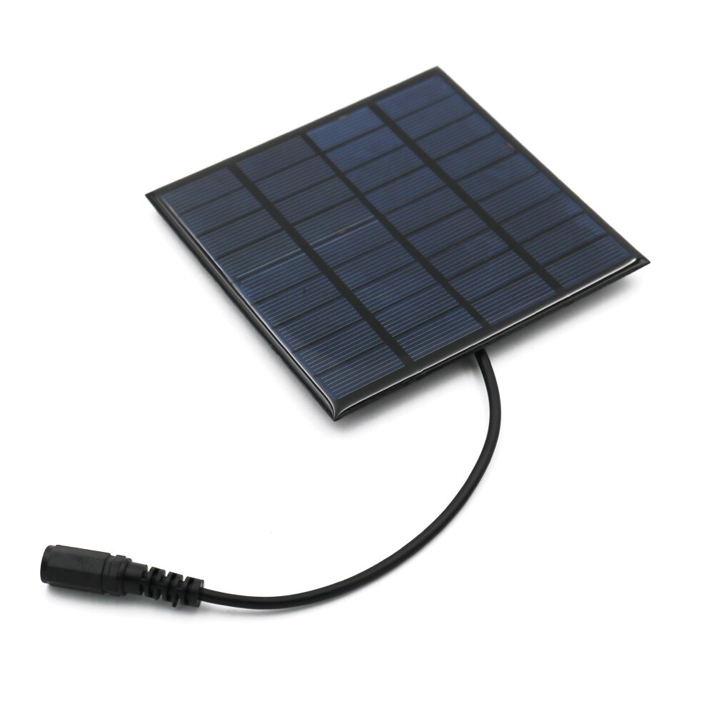 Panel Solar transparente de 10W/5W/3W/2W y 9V, módulo de celda Mono de 7,4 V, 6,4 V, 26650, 18650, 3,2 V y 3,7 V, conector de batería DC 5,5*2,1