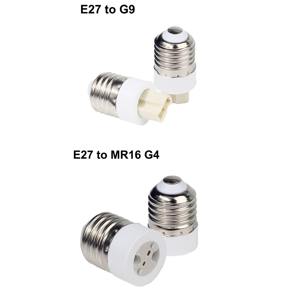 Base de lámpara E27 macho a E14 G9 E12 B22 G4 MR16 GU10 E40 hembra, soporte de lámpara, adaptador de enchufe para bombilla LED de maíz, 1 ud.