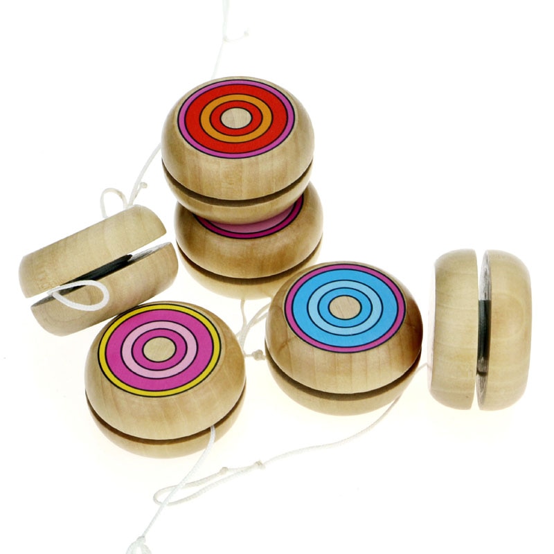 1 Stuks Yoyo Houten Speelgoed 4.5Cm Yo-Yo Classic Toys Houten YO-YO Ball Spin Professionele Klassieke Speelgoed Voor kind G0003