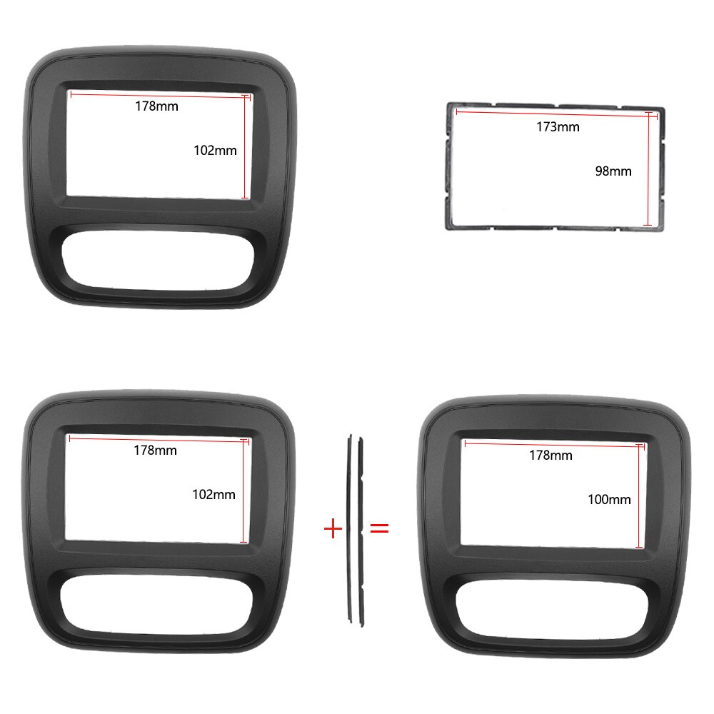2Din Car Radio Fascia For Renault Trafic/Opel Vivaro DVD Panel Dash Kit Auto Stereo Installation Dashboard Frame