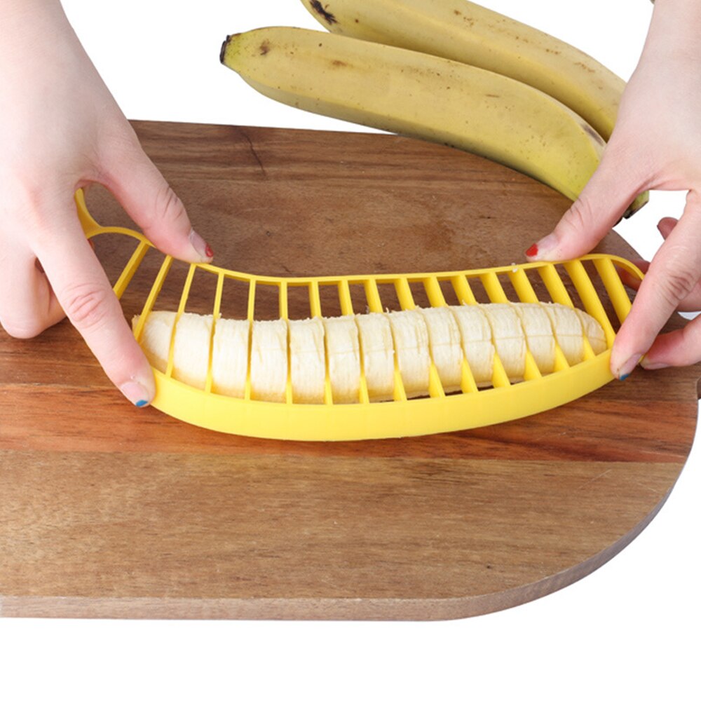 Plastic Banana Slicer Cutter Fruit Groente Snijgereedschap Salade Maker Slicer Rasp Gereedschap Praktische Fruit Cutter Keuken Gadget