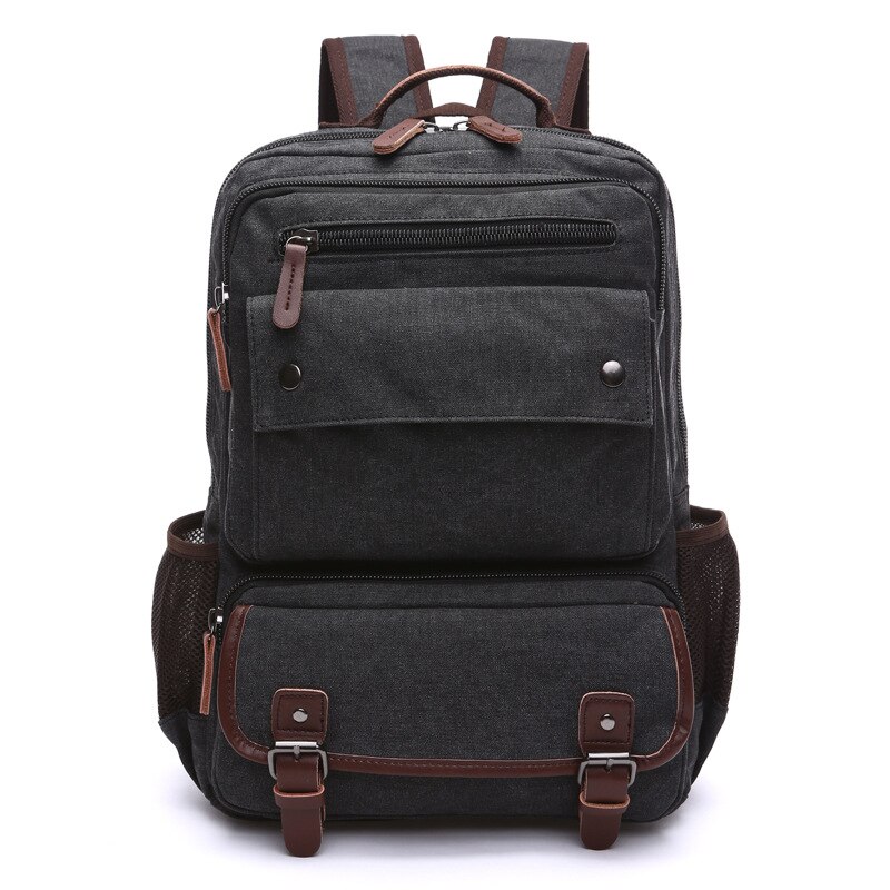 Mochila vintage de lona para hombre, bolso escolar de gran capacidad para ordenador portátil, estudiantes universitarios, para adolescentes,